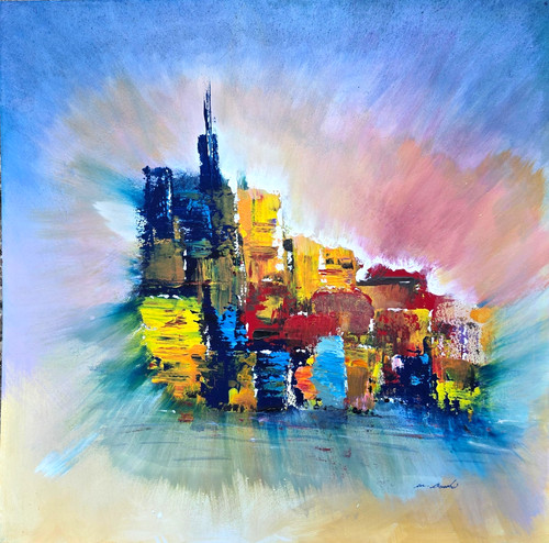 Quadro astratto moderno - , 50x50