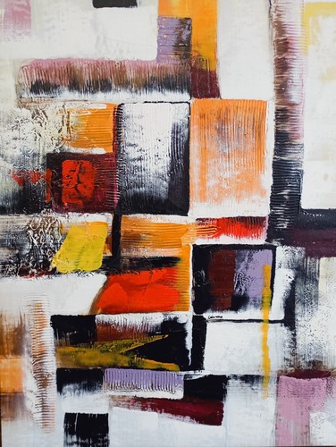 Quadro moderno dipinto mano - quadro,