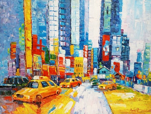 Quadro moderno dipinto mano - dipinto,