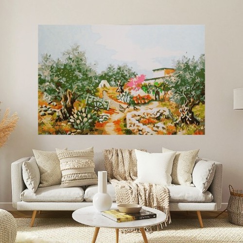 Quadro moderno dipinto mano - quadro,
