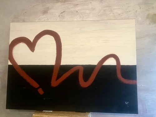 Fil rouge quadro astratto - rouge",