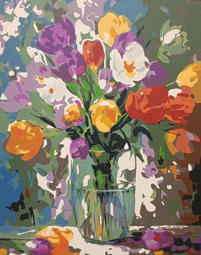 Quadro moderno dipinto mano - moderno, a